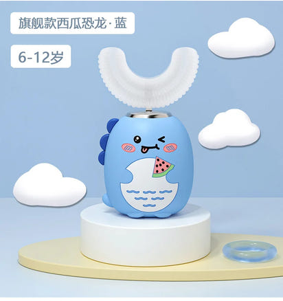 Wholesale Cute Cartoon U-Shaped Electric Toothbrush for 3-6-12 Years Old Cross-Border Children'S Charging Toothbrush