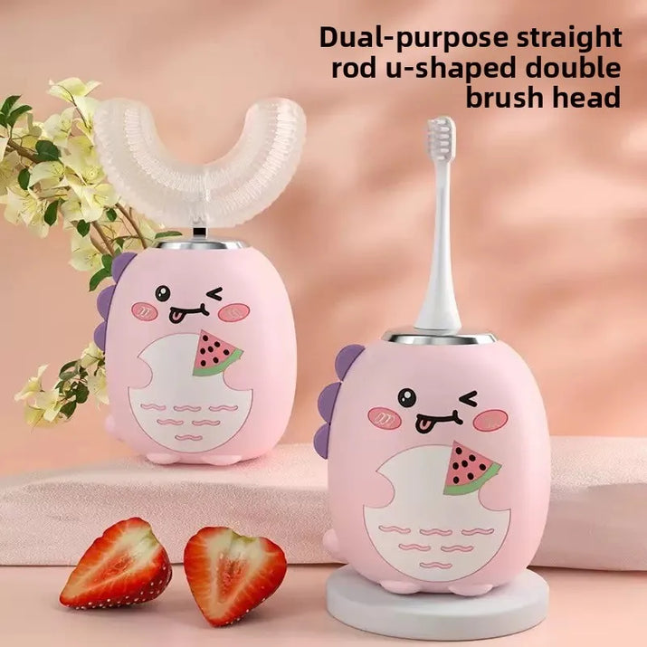 Wholesale Cute Cartoon U-Shaped Electric Toothbrush for 3-6-12 Years Old Cross-Border Children'S Charging Toothbrush
