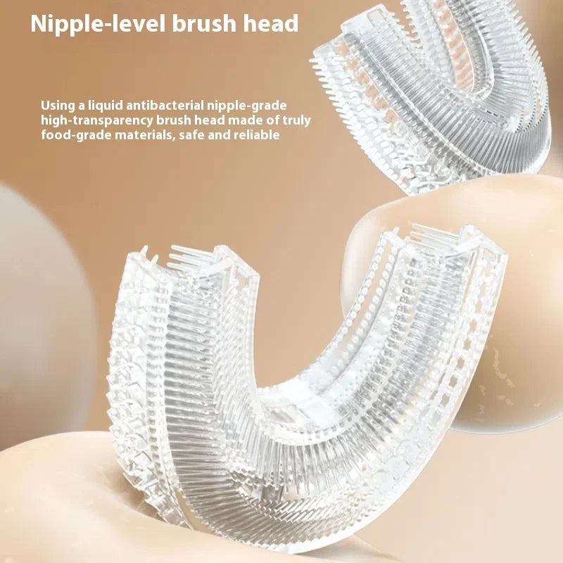 Wholesale Cute Cartoon U-Shaped Electric Toothbrush for 3-6-12 Years Old Cross-Border Children'S Charging Toothbrush