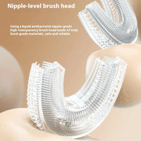 Wholesale Cute Cartoon U-Shaped Electric Toothbrush for 3-6-12 Years Old Cross-Border Children'S Charging Toothbrush