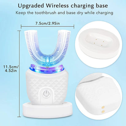 Portable 360 Degree U Shape Sonic Toothbrush Oral Cleansing Brush Sonic Electric Toothbrush